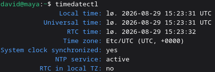 timedatectl